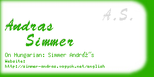 andras simmer business card